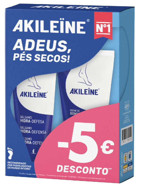 Akileine Bálsamo Hidra-Defensa 125ml + Crema Exfoliante 75ml (Pack Promocional)