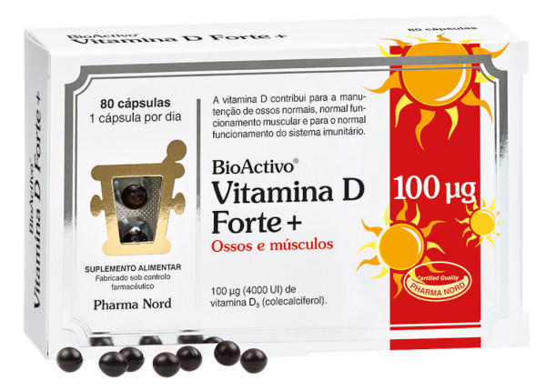 Bioactivo Vitamina D Forte+ 100µg (80 Cápsulas)