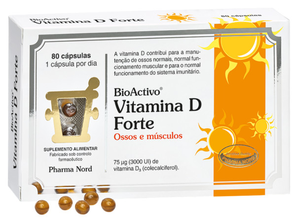 Bioactivo Vitamina D Forte 75µg (80 Cápsulas)