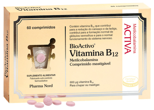 BioActivo Vitamina B12 (60 Comprimidos Mastigáveis)