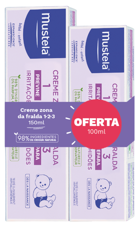 Mustela Crema Zona del Pañal 123 150ml (Oferta 2º Envase 100ml)