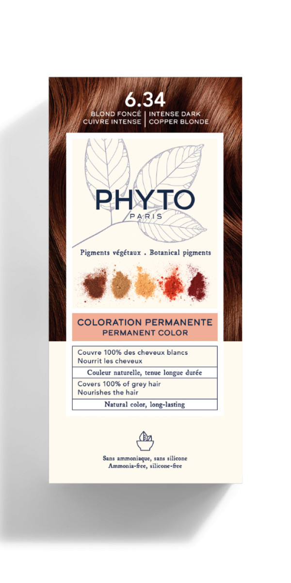 Kit PhytoColor 6.34 Rubio Oscuro Cobrizo Intenso