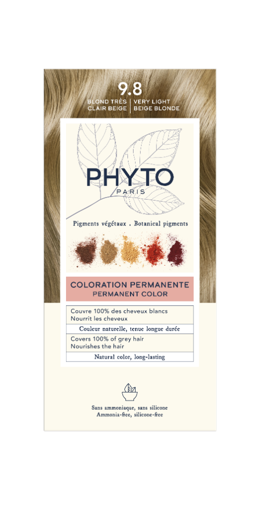 Kit PhytoColor 9.8 Rubio Muy Claro Beige