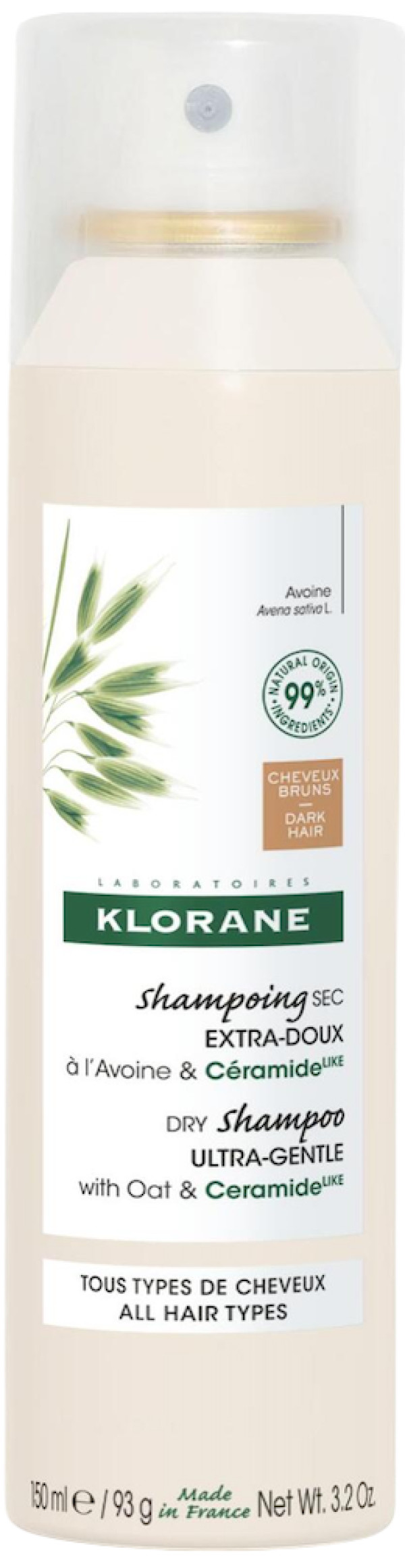 Klorane Champô Seco Aveia e Ceramidaᴸᴵᴷᴱ Com Cor 150ml