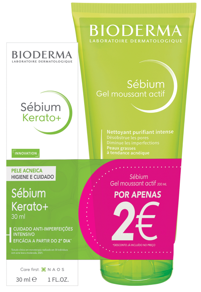 Bioderma Sébium Kerato+ Gel-Creme 30ml (+2€ Gel Moussant Actif 200ml)