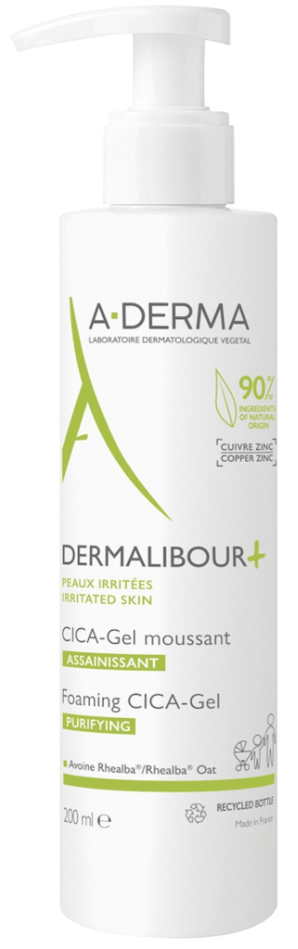 A-Derma Dermalibour+ Cica Gel-Espuma 200ml