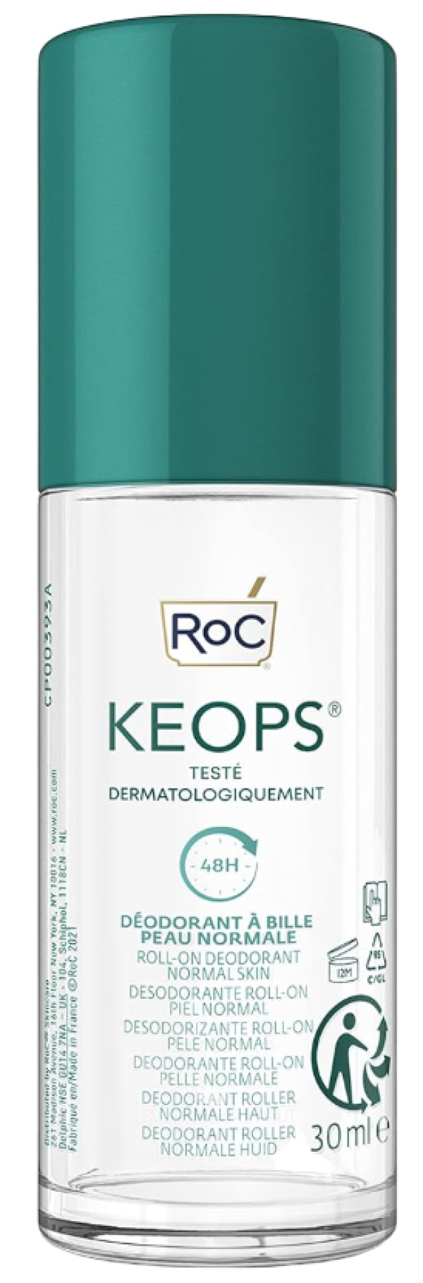 RoC KEOPS Desodorizante 48H Roll-On 30ml