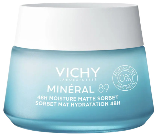 Vichy Minéral 89 Gel Sorbet Mate Hidratación 48H 50ml