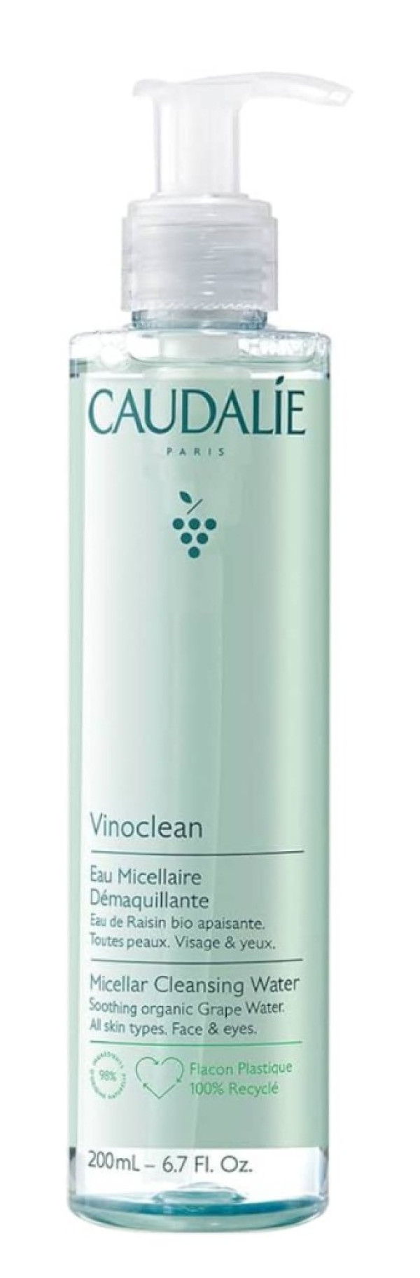 Caudalie Agua Micelar Desmaquillante Vinoclean 200ml