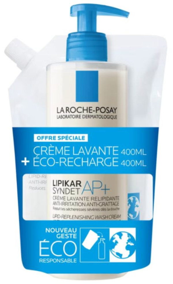 La Roche-Posay Lipikar Syndet AP+ 400ml + Recambio 400ml