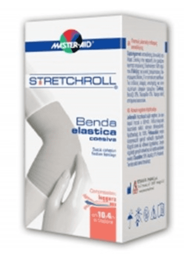 Ligadura Elástica Aderente M-Aid Stretchroll - 10cm x 4m