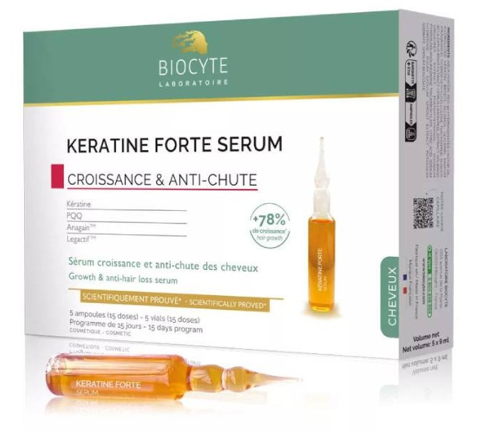 Biocyte Keratine Forte Sérum 5 x 9ml ampolas