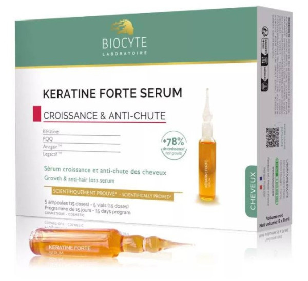 Biocyte Queratina Fuerte Sérum 5 x 9ml ampollas