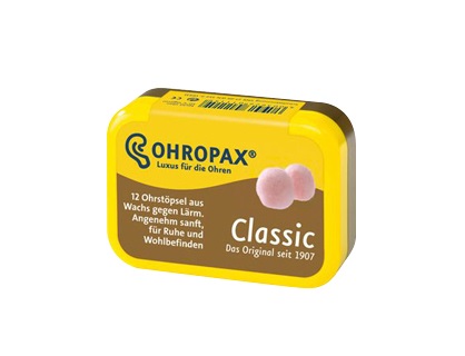 Ohropax Classic Tampões Auricular Cera (x12 unidades)