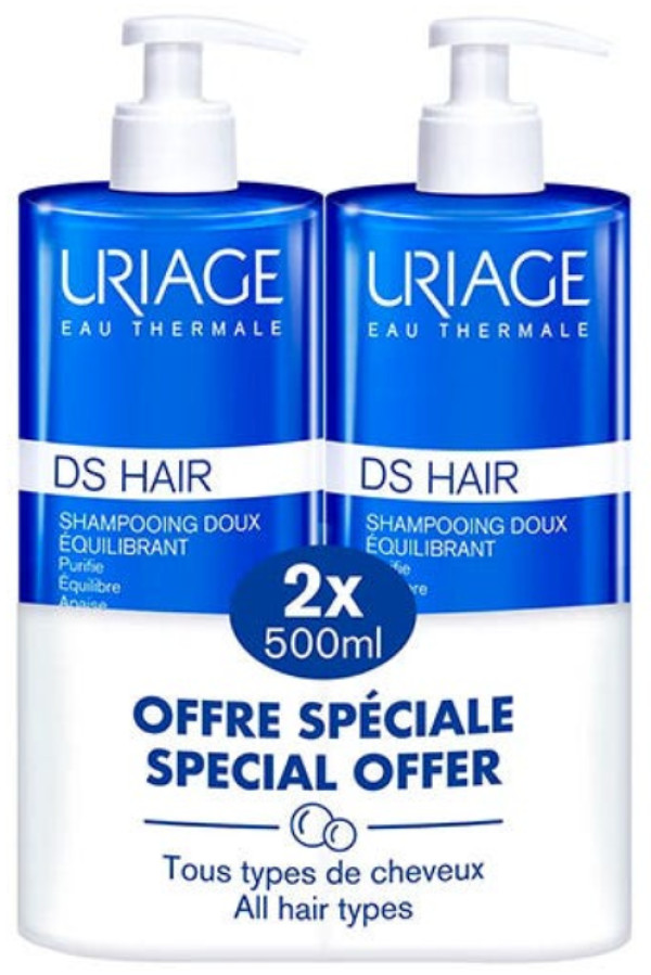 Uriage DS Hair Champú Suave Equilibrio 2x500ml