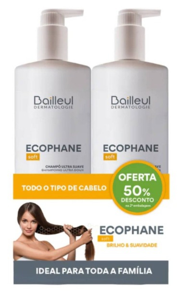 Champú Suave Ecophane Soft Pack 2x500ml