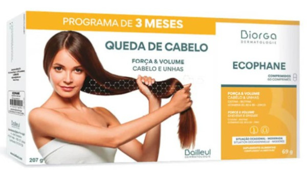 Ecophane Fortificante Cabello y Uñas Pack 3 x 60 comprimidos