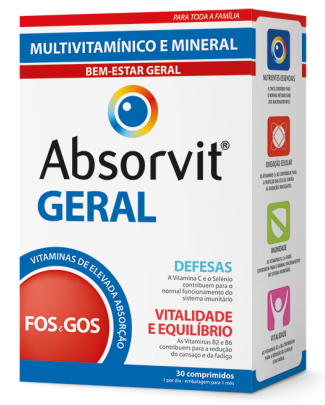 Absorvit Geral 30 comprimidos - 7353615 | Dermis