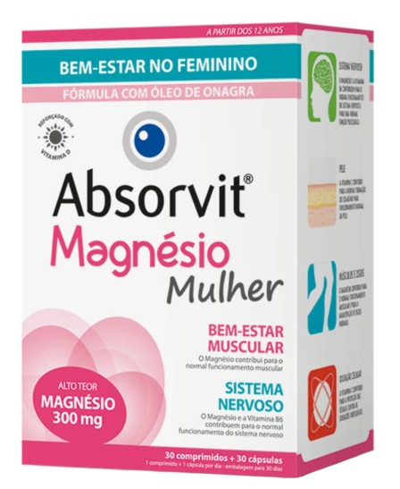 Absorvit Magnésio Mulher Duo 30+30