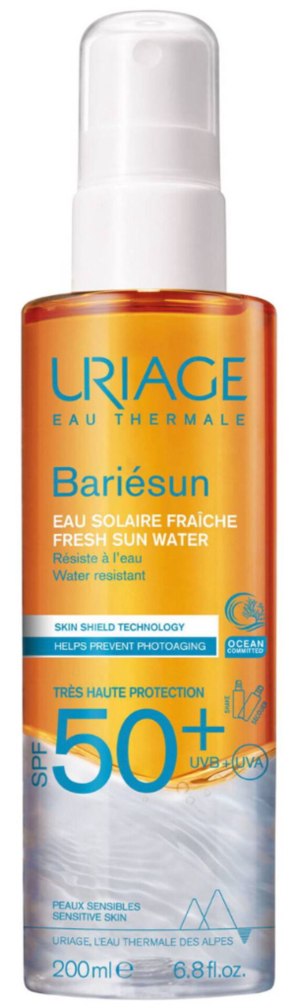 Uriage Bariésun Água Solar Fresca SPF50+ 200ml