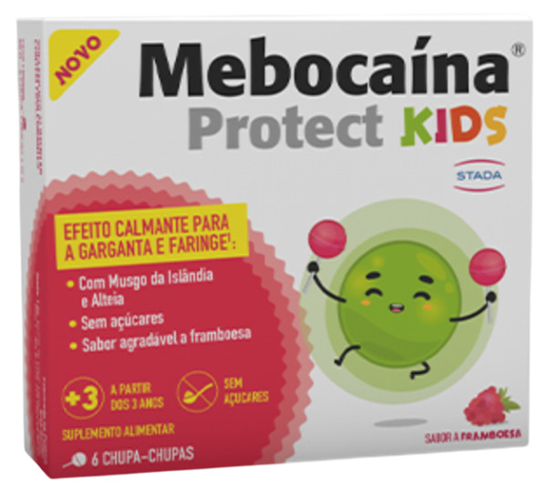 Mebocaína Protect Kids Chupa-Chupa Framboesa x6