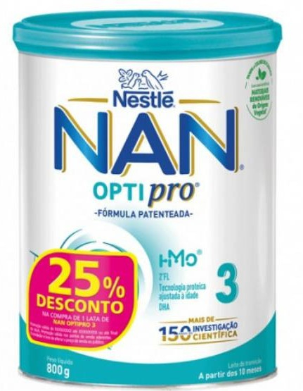 Nan Optipro 3 Leite Crescimento 12M+ 800g (Preço Especial)