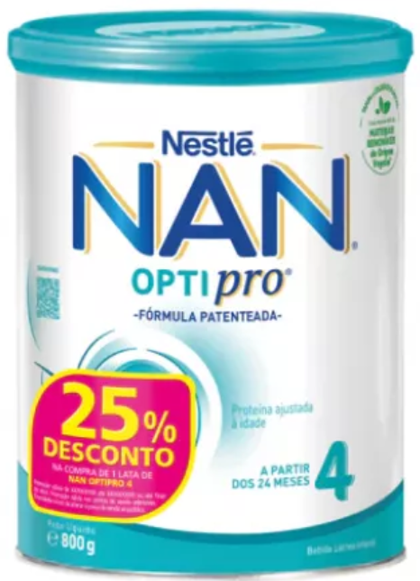 Nan Optipro 4 Leite Crescimento 24M+ 800g (Preço Especial)