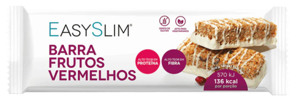 EasySlim Barritas Chocolate Blanco y Fresa 44g