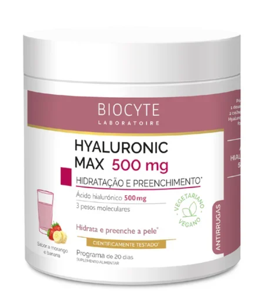 Hyaluronic Max Po Morango/Banana 280G Pó Sol Oral Medida