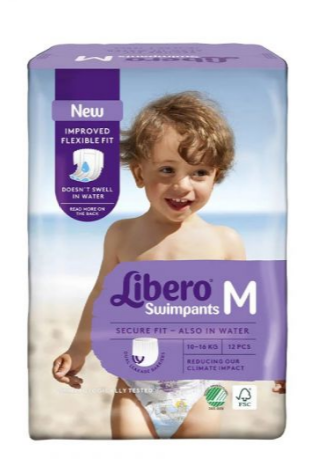 Libero Nadadores Pañal 10/16 Kg M X12
