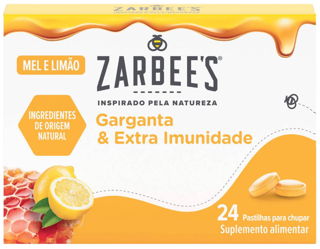 Zarbee's Garganta & Extra Imunidade Mel/Limão (24 Pastilhas)