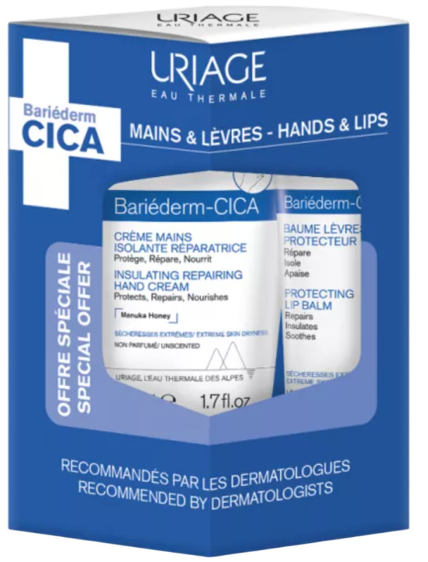 Uriage Bariéderm-CICA Creme Mãos + Bálsamo Labial