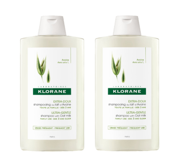 Klorane Champú Leche de Avena 400 ml Duo