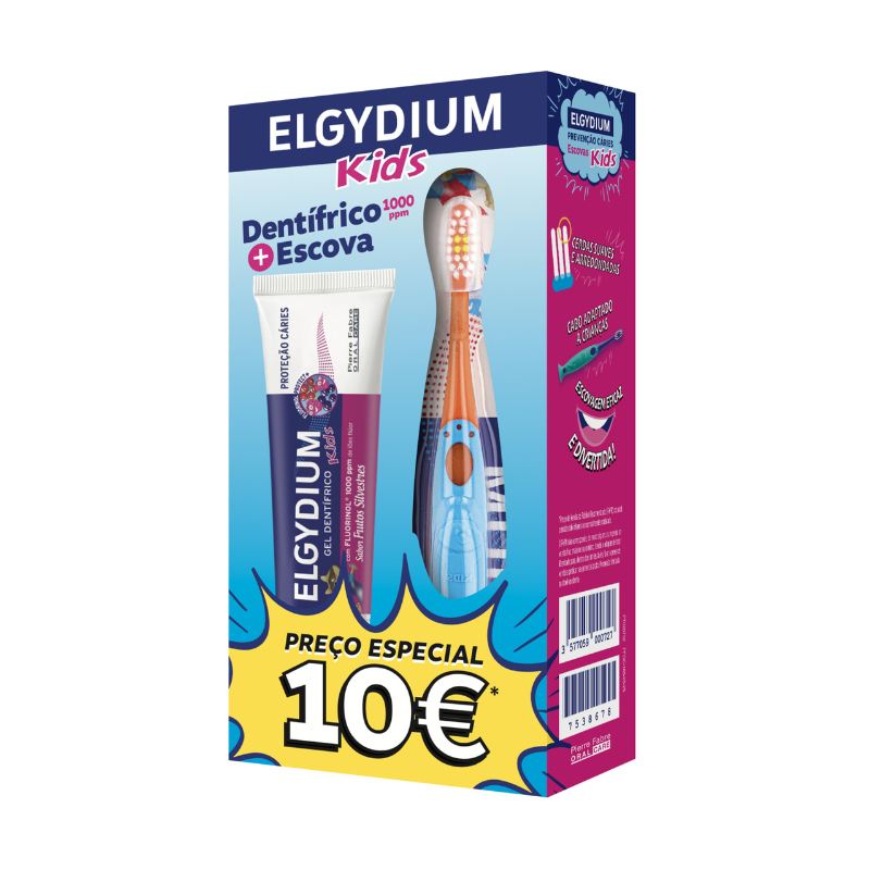 Elgydium Kids Kit Pasta Dentífrica Frutos del Bosque + Cepillo – Precio Especial: 10 €