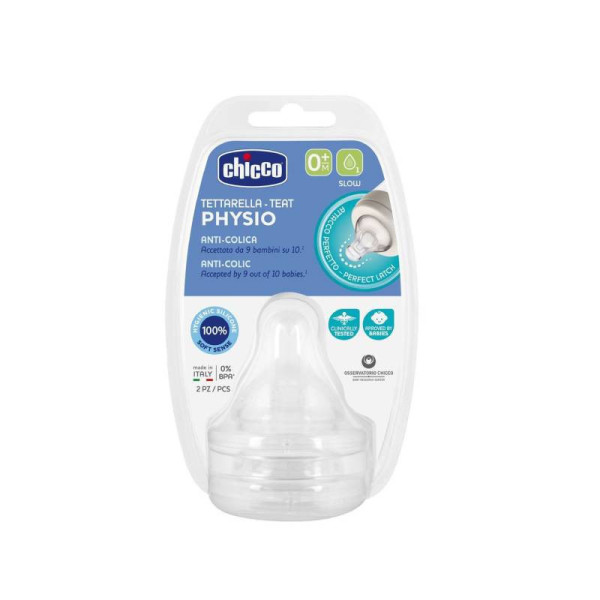 Chicco Physio Tetinas de Silicona Flujo Normal 0M+
