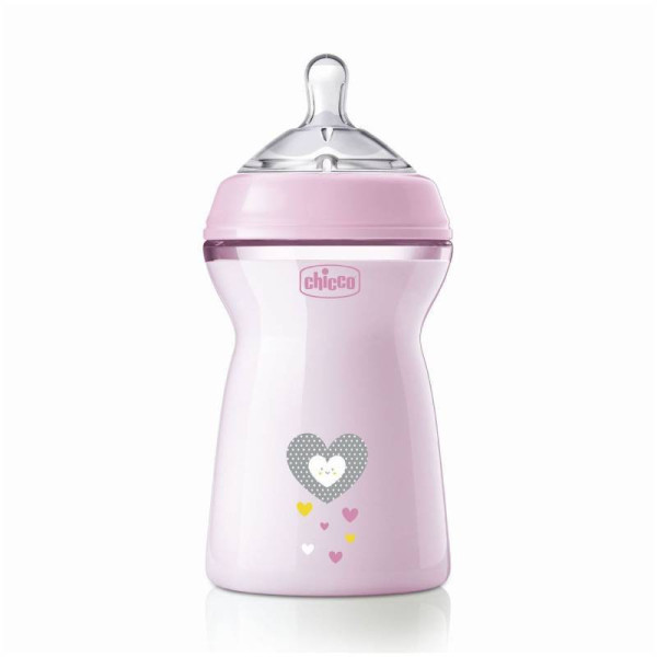 Biberón Chicco NaturalFeeling Girl +6M 330 ml