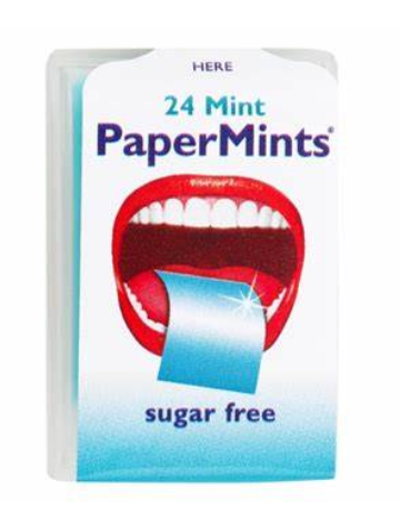 Papel de menta Hojas Refrescantes Aliento