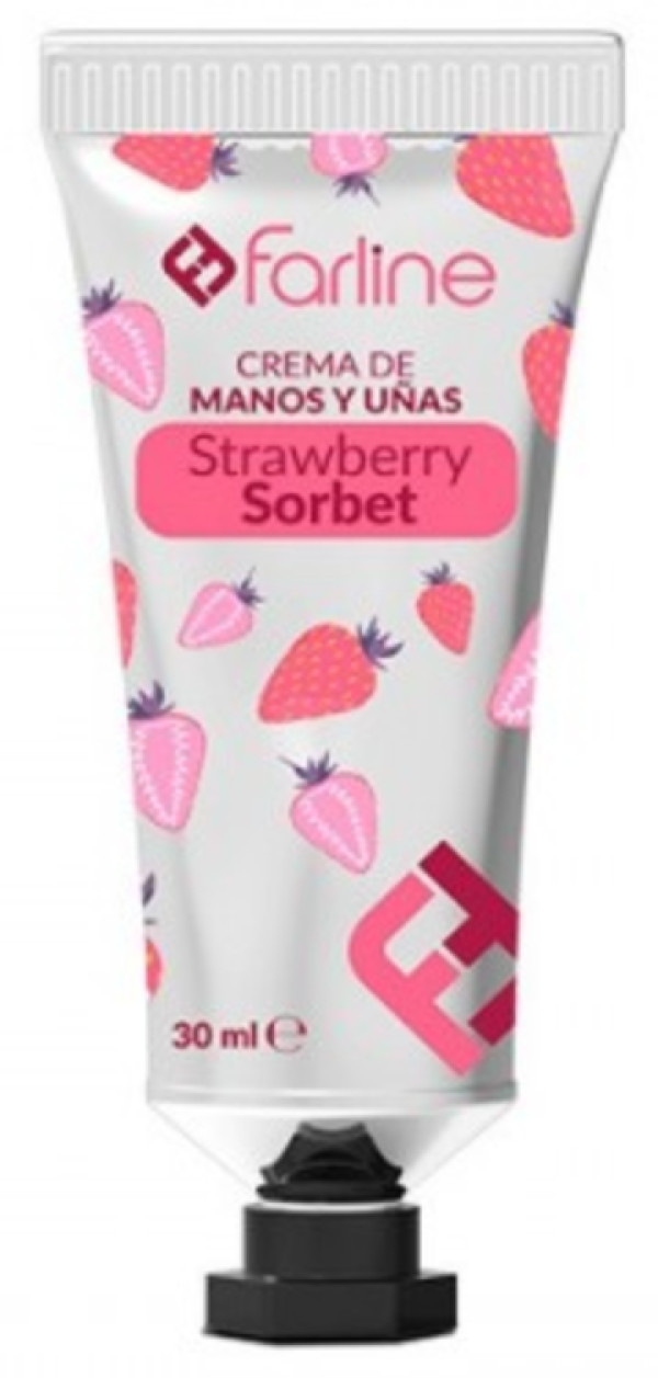 Farline Sorbete Crema para Manos y Uñas con Aroma a Fresa 30ml