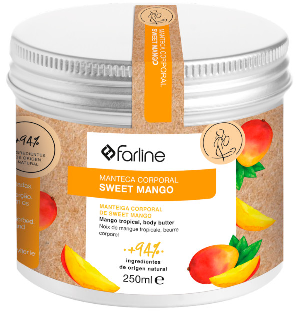 Mantequilla Hidratante para el Cuerpo Farline con Extracto de Mango Dulce - 250ml