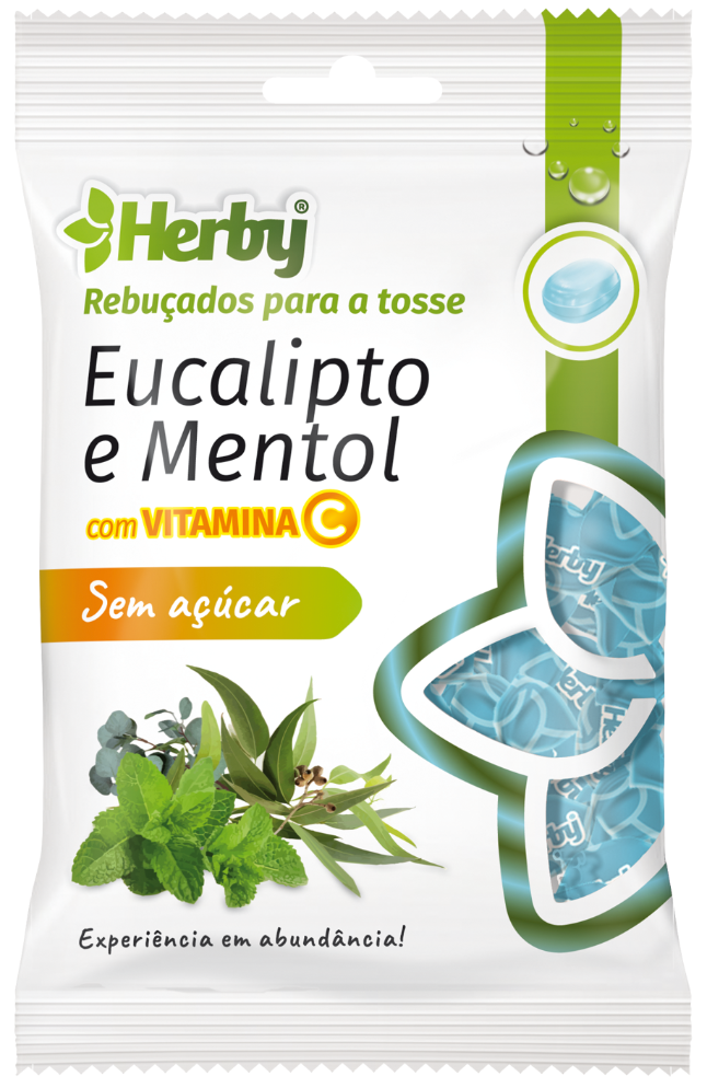 Herby Rebuçados Eucalipto e Menta com Vitamina C Sem Açúcar 60g