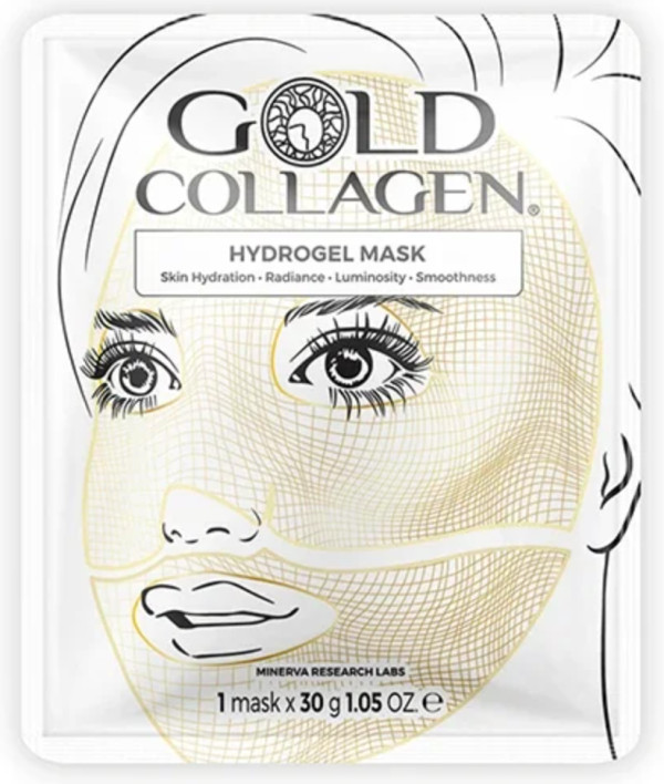 Máscara de Hidrogel con Colágeno Dorado 30g - Revitalización Intensa