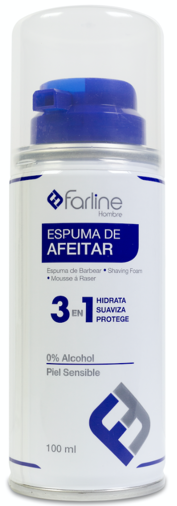 Farline Homem Espuma de Barbear 3-em-1 Pele Sensível 100ml