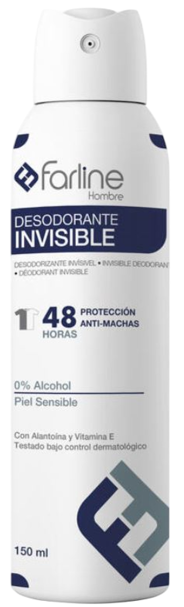 Farline Hombre Desodorante Spray Invisible 48H 150ml