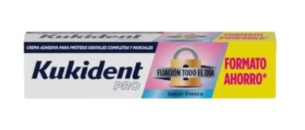 Kukident Pro Fijación Todo el Día Crema Adhesiva Sabor Fresco 70G