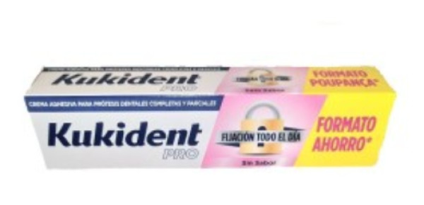 Kukident Pro Fijación Todo el Día Crema Adhesiva sin Sabor 70g