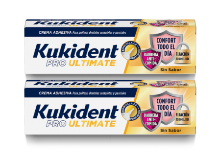 Kukident Pro Ultimate Barreira Anti-Comida_S/ sabor 40g (Pack Duplo)
